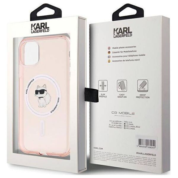 Original Case IPHONE 11 / XR Karl Lagerfeld Hardcase IML Choupette MagSafe (KLHMN61HFCCNOP) pink 3666339162436