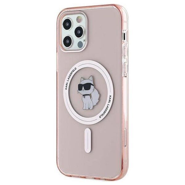 Original Case IPHONE 12 / 12 PRO Karl Lagerfeld Hardcase IML Choupette MagSafe (KLHMP12MHFCCNOP) pink 3666339283193