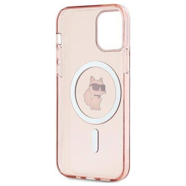 Original Case IPHONE 12 / 12 PRO Karl Lagerfeld Hardcase IML Choupette MagSafe (KLHMP12MHFCCNOP) pink 3666339283193