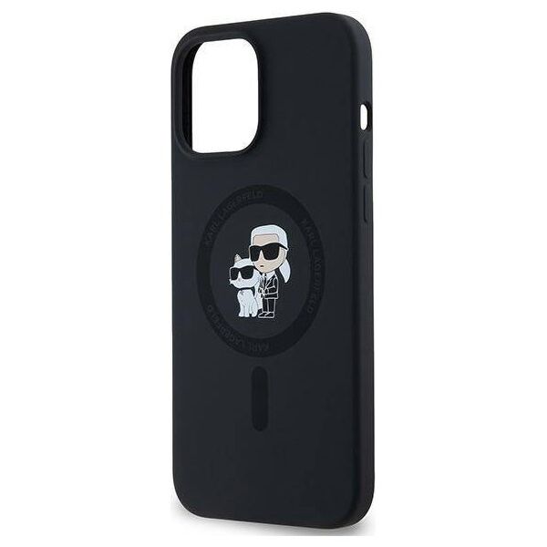 Original Case IPHONE 13 PRO Karl Lagerfeld Hardcase Silicone Karl & Choupette Magsafe (KLHMP13LSCMKCRHK) black 3666339253981