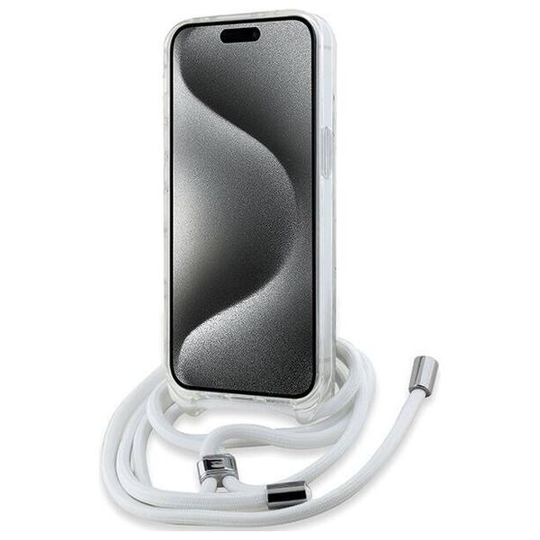 Original Case IPHONE 13 / 14 / 15 Karl Lagerfeld Hardcase IML Choupette Head & Cord MagSafe (KLHMP13MHCCHNT) transparent 3666339287054
