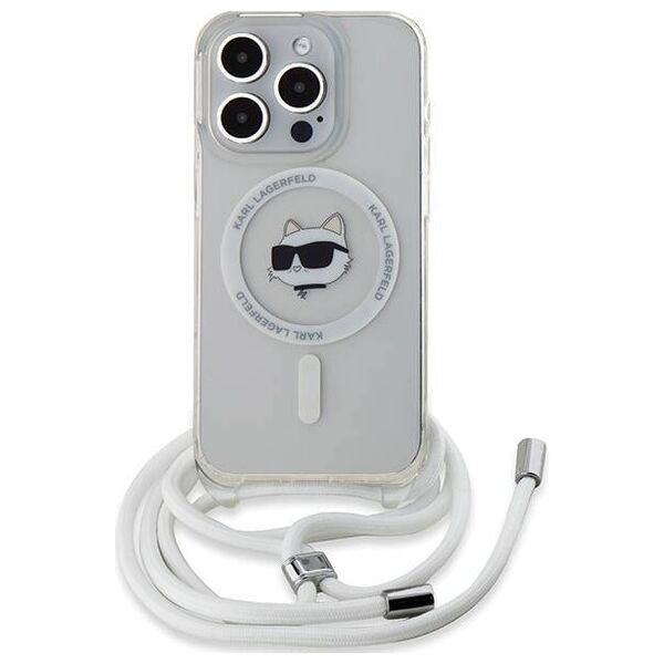 Original Case IPHONE 13 PRO MAX Karl Lagerfeld Hardcase IML Choupette Head & Cord MagSafe (KLHMP13XHCCHNT) transparent 3666339287078