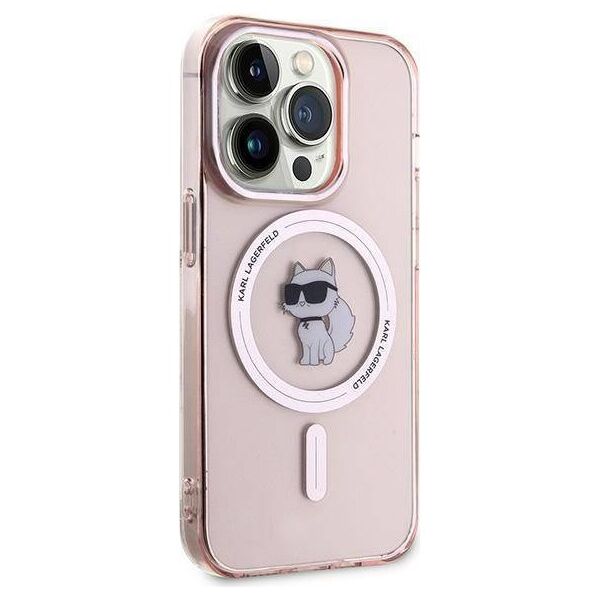 Original Case IPHONE 14 PRO Karl Lagerfeld Hardcase IML Choupette MagSafe (KLHMP14LHFCCNOP) pink 3666339162498