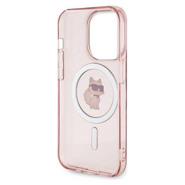 Original Case IPHONE 14 PRO Karl Lagerfeld Hardcase IML Choupette MagSafe (KLHMP14LHFCCNOP) pink 3666339162498