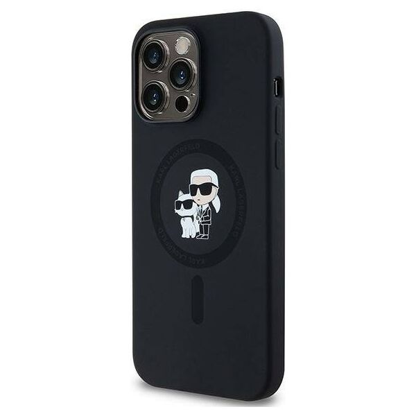 Original Case IPHONE 14 PRO Karl Lagerfeld Hardcase Silicone Karl & Choupette Magsafe (KLHMP14LSCMKCRHK) black 3666339254025