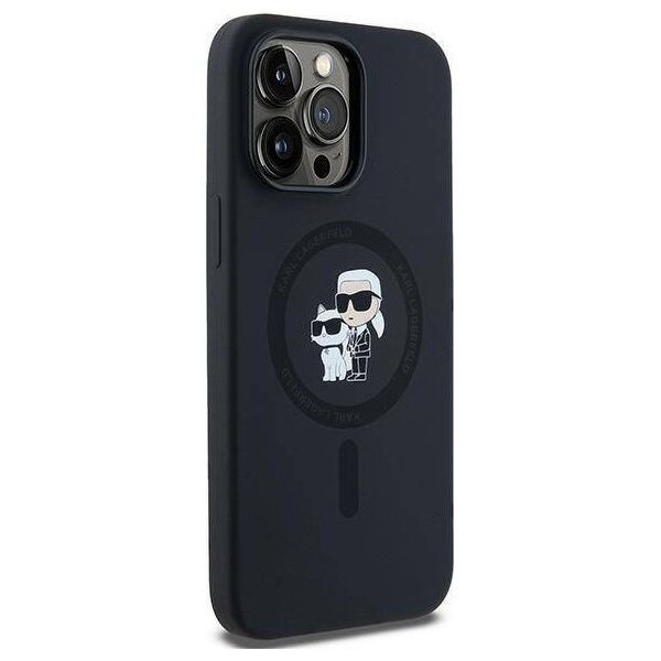Original Case IPHONE 14 PRO Karl Lagerfeld Hardcase Silicone Karl & Choupette Magsafe (KLHMP14LSCMKCRHK) black 3666339254025