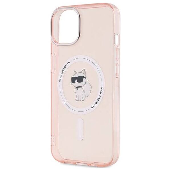 Original Case IPHONE 13 / 14 / 15 Karl Lagerfeld Hardcase IML Choupette MagSafe (KLHMP14SHFCCNOP) pink 3666339162474