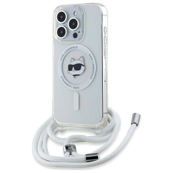 Original Case IPHONE 14 PRO MAX Karl Lagerfeld Hardcase IML Choupette Head & Cord MagSafe (KLHMP14XHCCHNT) transparent 3666339287115