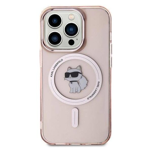 Original Case IPHONE 14 PRO MAX Karl Lagerfeld Hardcase IML Choupette MagSafe (KLHMP14XHFCCNOP) pink 3666339162504