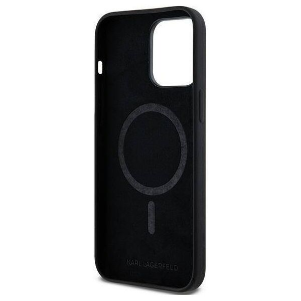 Original Case IPHONE 14 PRO MAX Karl Lagerfeld Hardcase Silicone Karl & Choupette Magsafe (KLHMP14XSCMKCRHK) black 3666339254032