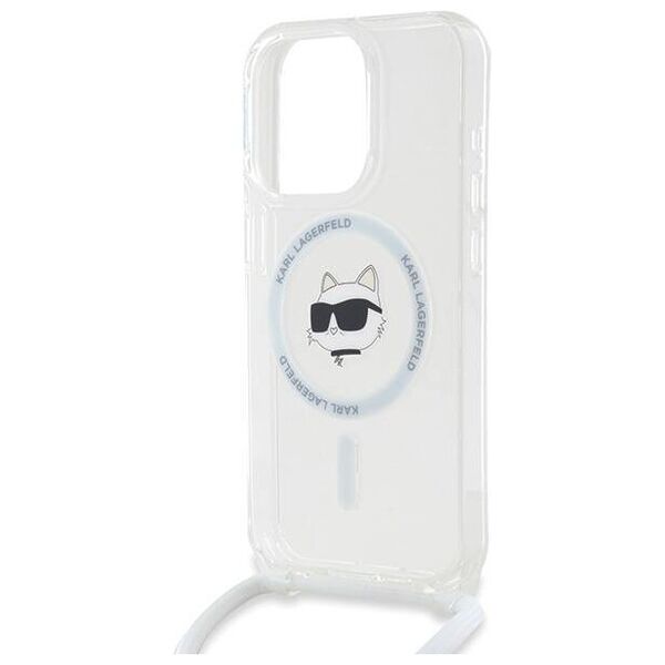 Original Case APPLE IPHONE 15 PRO Karl Lagerfeld Hardcase IML Choupette Head & Cord MagSafe (KLHMP15LHCCHNT) transparent 3666339287146