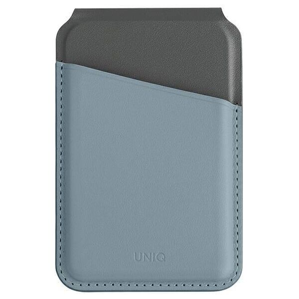 MagSafe Card Wallet IPHONE Z MAGSAFE UNIQ Magnetic RFID Wallet and Phone Stand blue & black 8886463688410