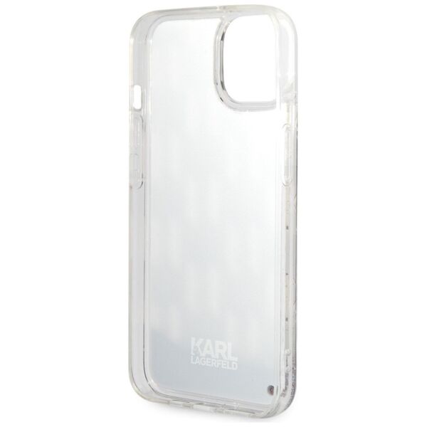 Karl Lagerfeld Monogram Liquid Glitter Apple iPhone 14 Plus (6.7) hátlapvédő tok fekete (KLHCP14MLMNMK) 3666339076245