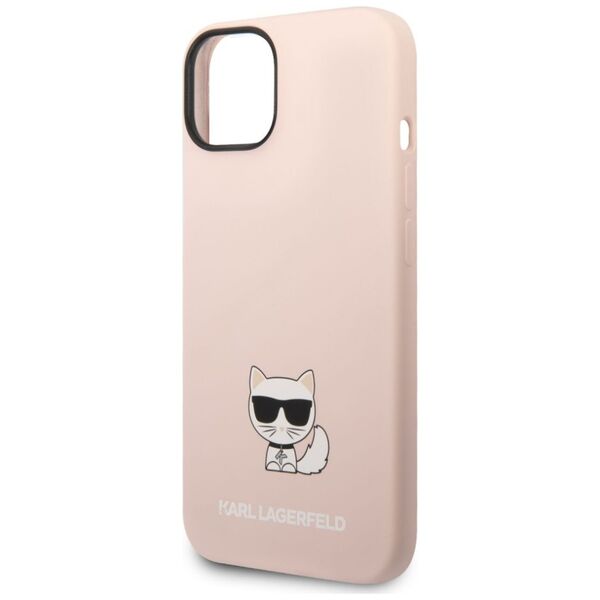 Karl Lagerfeld Liquid Silicone Choupette Apple iPhone 14 Plus (6.7) hátlapvédő tok pink (KLHCP14MSLCTPI) 3666339076641