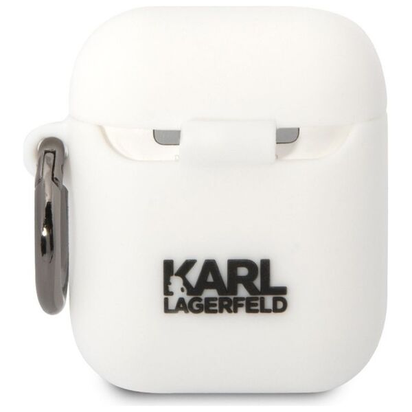 Karl Lagerfeld Logo NFT Karl Head Apple AirPods 1/2 szilikon tok fehér (KLA2RUNIKH) 3666339087838