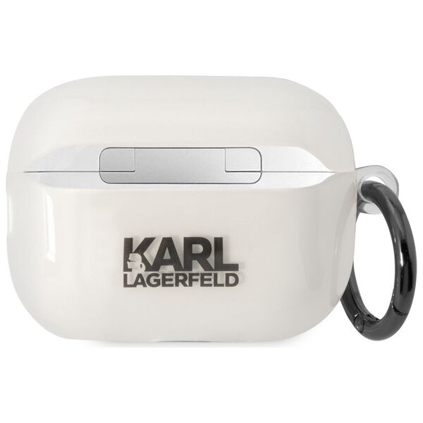 Karl Lagerfeld 3D Logo NFT Karl Head TPU Apple Airpods Pro 2 szilikon tok fehér (KLAP2HNIKTCT) 3666339099299