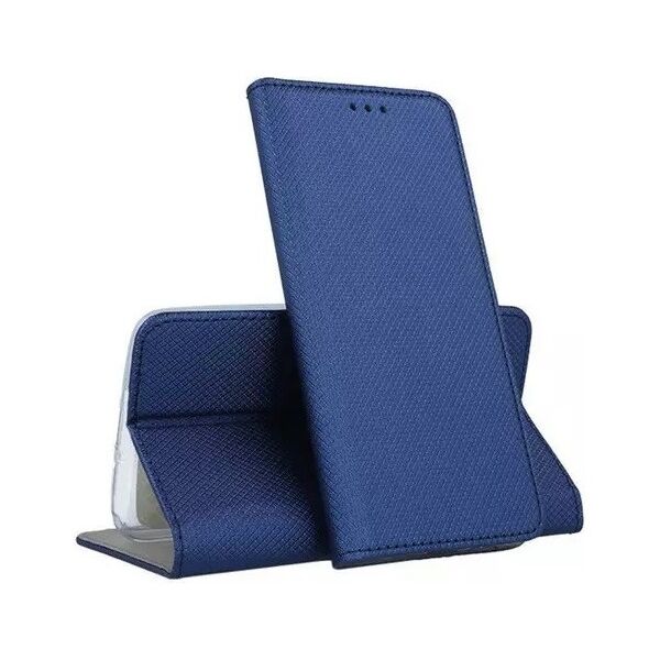 Smart magnet Oppo A57 4G / A57 5G / A57s 4G / A77 4G / A77 5G (2022) oldalra nyíló mágneses könyv tok szilikon belsővel kék 5900495031259