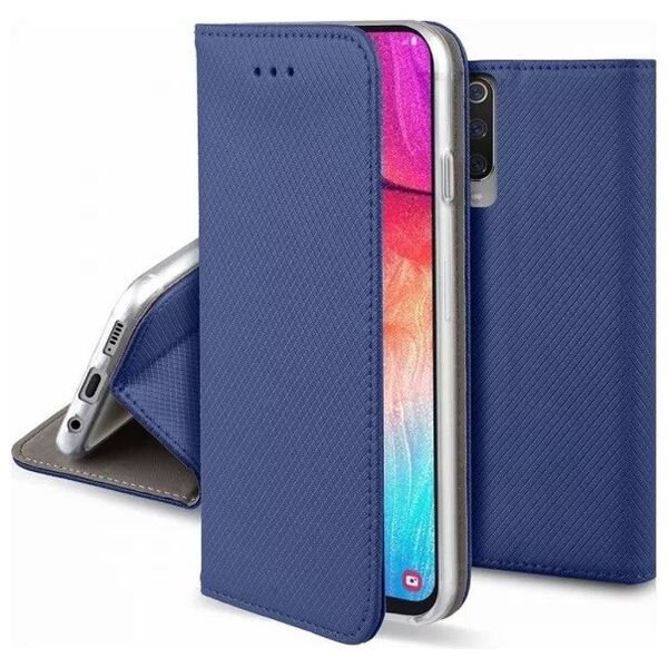 Smart magnet Oppo A57 4G / A57 5G / A57s 4G / A77 4G / A77 5G (2022) oldalra nyíló mágneses könyv tok szilikon belsővel kék 5900495031259