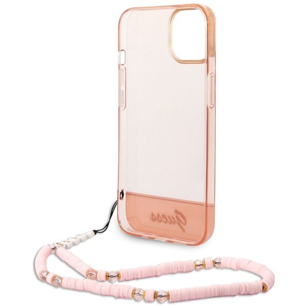 Guess Apple iPhone 14 Plus (6.7) PC/TPU Camera Outline Translucent hátlapvédő tok pink (GUHCP14MHGCOHP) 3666339064297