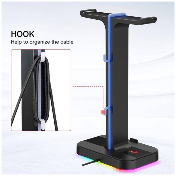 Havit TH650 Headphone stand RGB 6939119033231