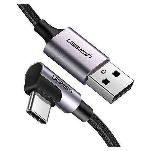 Angular USB-C cable UGREEN US284, 3A , 2m (black) 6957303859429