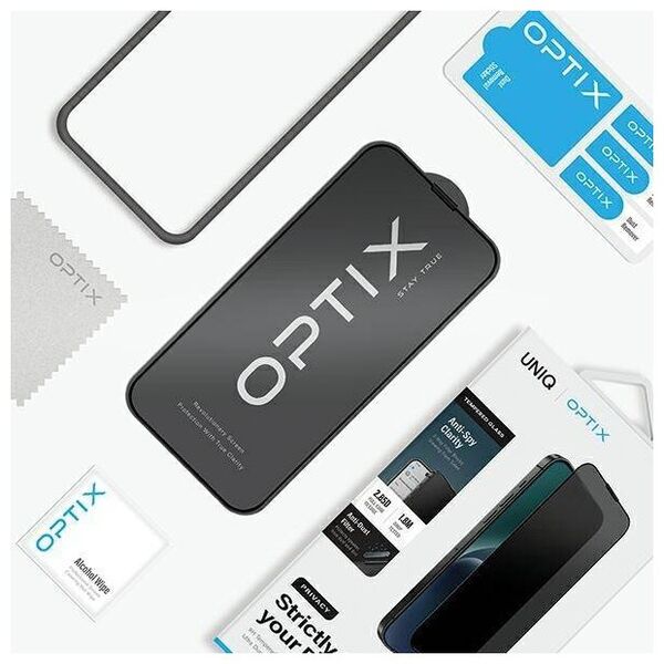 Tempered Glass 5D APPLE IPHONE 15 UNIQ Optix Privacy with Applicator 8886463685891