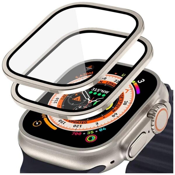 Tempered Glass APPLE WATCH ULTRA 1 / 2 (49MM) Hofi Glass Ring 2-Pack (Titanium) 5906302309993