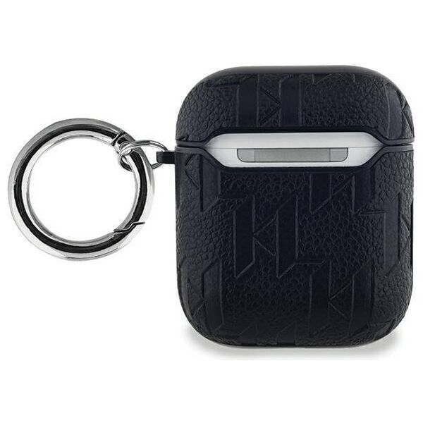 Original Case APPLE AIRPODS Karl Lagerfeld Cover Monogram Karl Head black 3666339283636