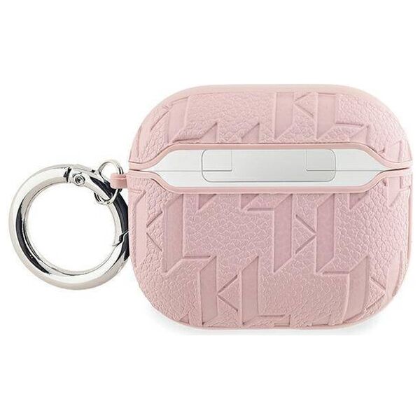 Original Case APPLE AIRPODS 3 Karl Lagerfeld Cover Monogram Karl Head pink 3666339283773