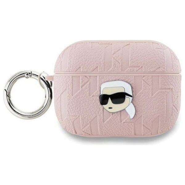 Original Case APPLE AIRPODS PRO 2 Karl Lagerfeld Cover Monogram Karl Head pink 3666339283780