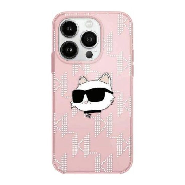 Original Case IPHONE 14 PRO Karl Lagerfeld Hardcase IML Choupette Head & Monogram (KLHCP14LHKLPCHP) pink 3666339286125