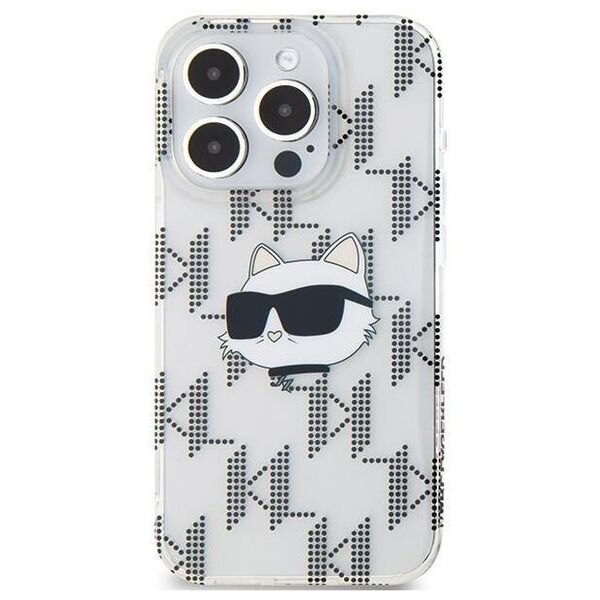 Original Case APPLE IPHONE 15 PRO Karl Lagerfeld Hardcase IML Choupette Head & Monogram (KLHCP15LHKLPCHT) transparent 3666339286309