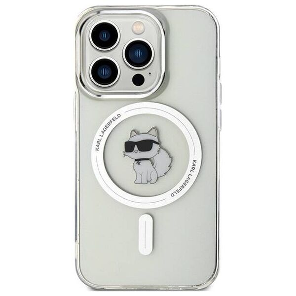Original Case IPHONE 14 PRO MAX Karl Lagerfeld Hardcase Crossbody IML Karl Head MagSafe (KLHMP14XHFCCNOT) transparent 3666339162382