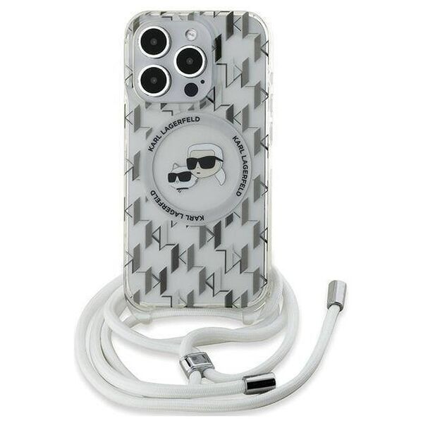 Original Case APPLE IPHONE 15 PRO Karl Lagerfeld Hardcase Silicone Choupette Head MagSafe (KLHMP15LHCKCKLCT) transparent 3666339286866