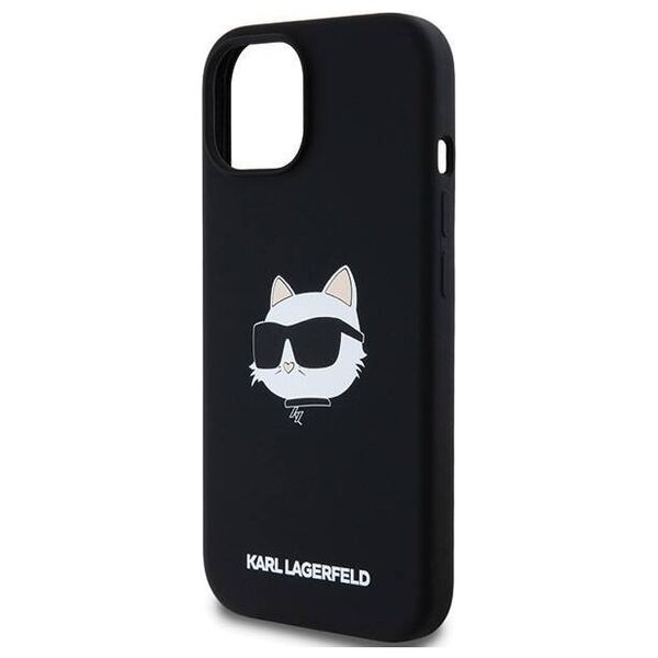 Original Case IPHONE 15 PLUS / 14 PLUS Karl Lagerfeld Hardcase Crossbody IML Karl Head MagSafe (KLHMP15MSCHPPLK) black 3666339257279