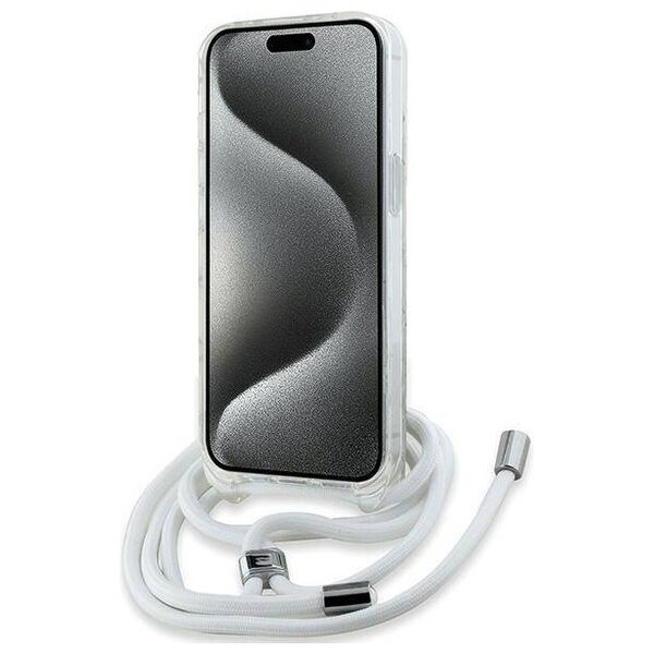 Original Case IPHONE 13 / 14 / 15 Karl Lagerfeld Hardcase Liquid Glitter Karl Head MagSafe (KLHMP15SHCKCKLCT) transparent 3666339286842