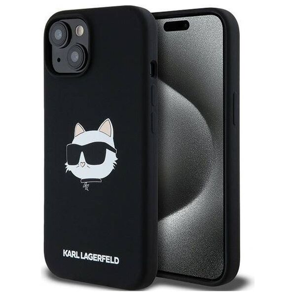 Original Case IPHONE 13 / 14 / 15 Karl Lagerfeld Hardcase Crossbody IML Karl Head MagSafe (KLHMP15SSCHPPLK) black 3666339257262