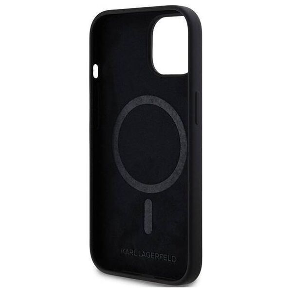 Original Case IPHONE 13 / 14 / 15 Karl Lagerfeld Hardcase Crossbody IML Karl Head MagSafe (KLHMP15SSCHPPLK) black 3666339257262