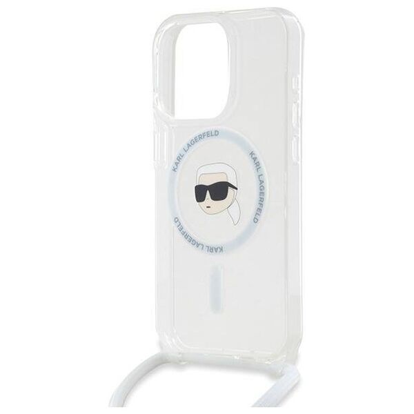 Original Case APPLE IPHONE 15 PRO MAX Karl Lagerfeld Hardcase Silicone Choupette Head MagSafe (KLHMP15XHCKHNT) transparent 3666339287016