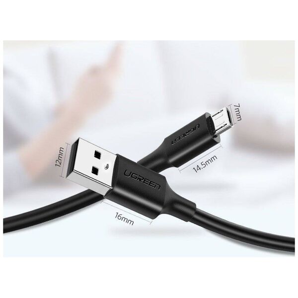 UGREEN micro USB Cable QC 3.0 2.4A 1.5m (Black) 6957303861378