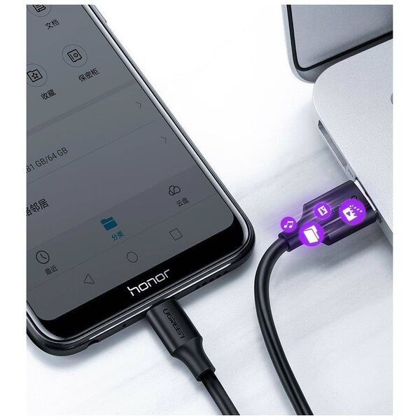 UGREEN micro USB Cable QC 3.0 2.4A 1.5m (Black) 6957303861378