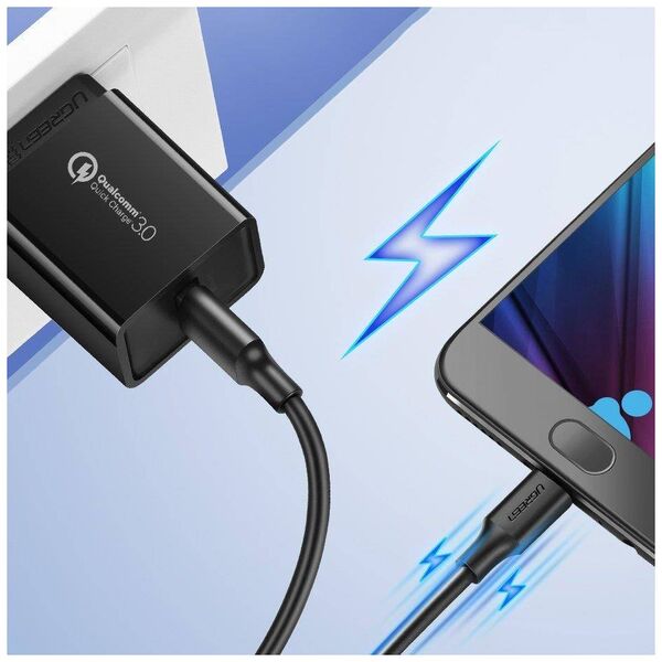 UGREEN micro USB Cable QC 3.0 2.4A 1.5m (Black) 6957303861378