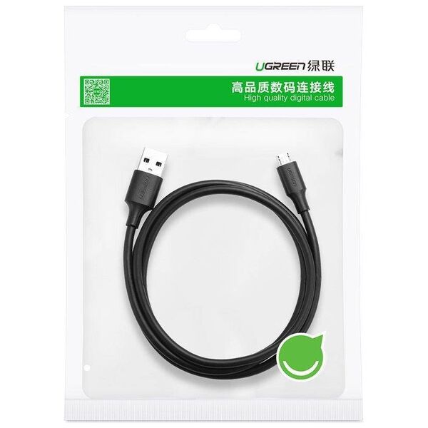 UGREEN micro USB Cable QC 3.0 2.4A 1.5m (Black) 6957303861378