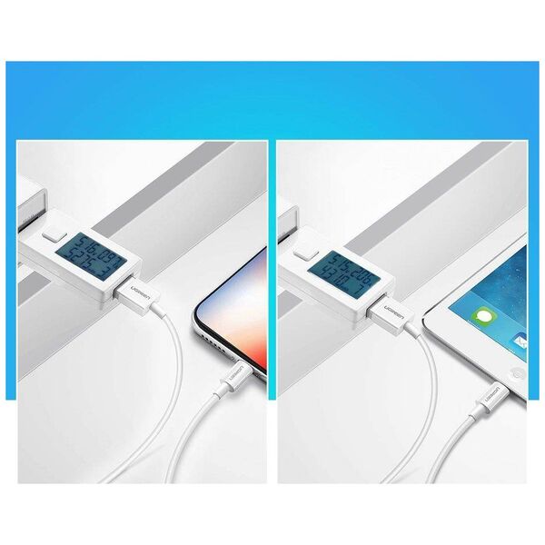 UGREEN Nickel plated Lightning Cable MFi 1m (white) 6957303827282