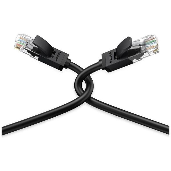 UGREEN Ethernet RJ45 Flat Network Cable, Cat.6, UTP, 8m (Black) 6957303851775