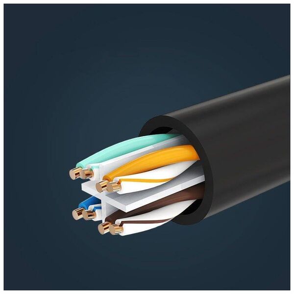 UGREEN Cat 6 FTP Ethernet RJ45 Extension Male/Female PatchCords with Shielding 3m (black) 6957303882823