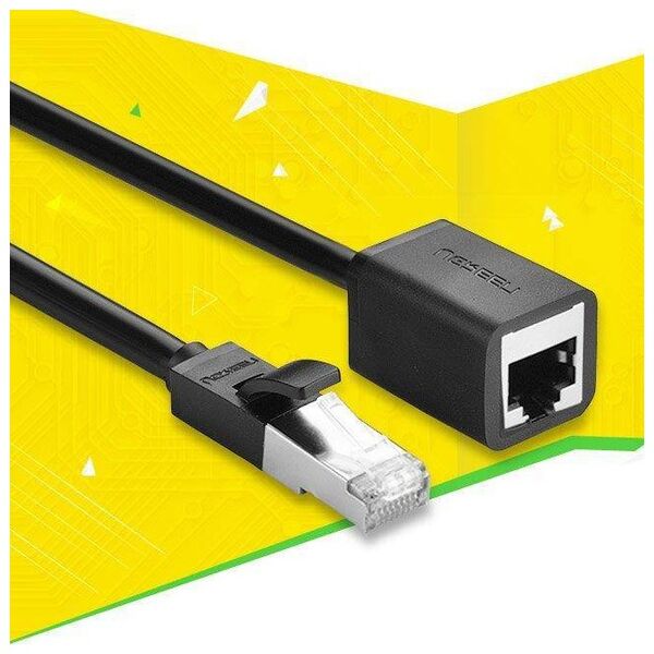 UGREEN Cat 6 FTP Ethernet RJ45 Extension Male/Female PatchCords with Shielding 3m (black) 6957303882823