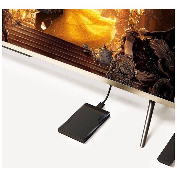 2.5" External HDD/SSD enclosure UGREEN US221, SATA 3.0, USB-C, 50cm (black) 6957303838486