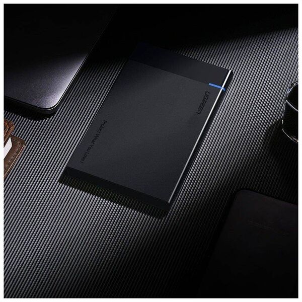 2.5" External HDD/SSD enclosure UGREEN US221, SATA 3.0, USB-C, 50cm (black) 6957303838486