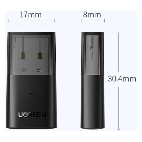 UGREEN Bluetooth 5.0 USB adapter for PC / PS / Switch (black) 6957303819287
